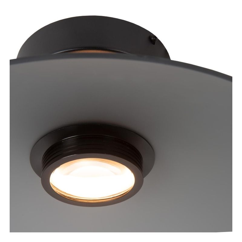 Lucide MENGA - Zapustené stropné svietidlo - Ø 40 cm - LED Rozm. - 1x12W 2700K - Smoke Grey